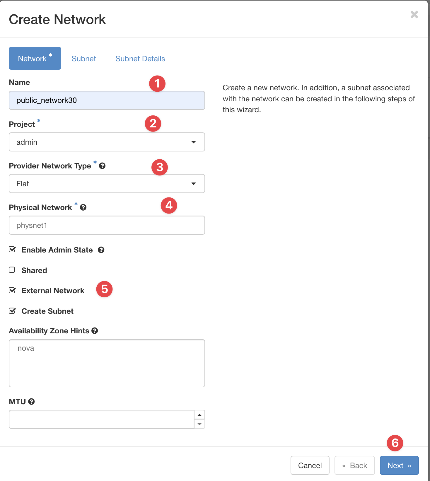 Openstack create public network