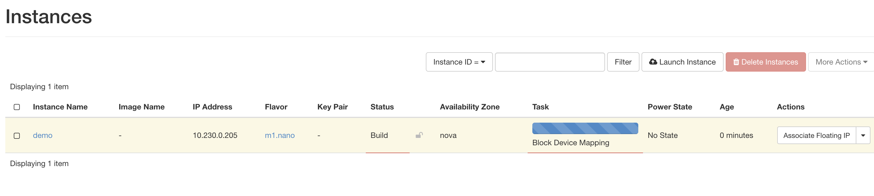 OpenStack VM Booting